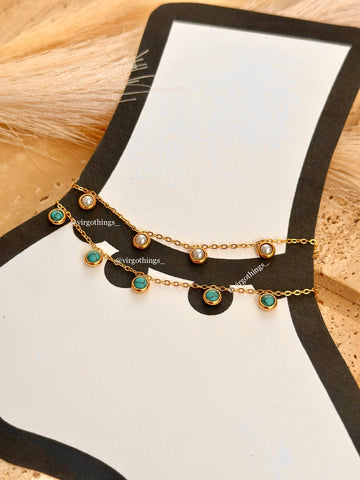 Turquoise anklet bracelet