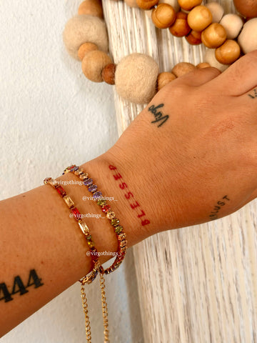 Rainbow tennis bracelet