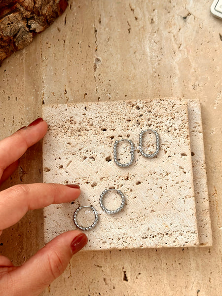 Dots hoops silver