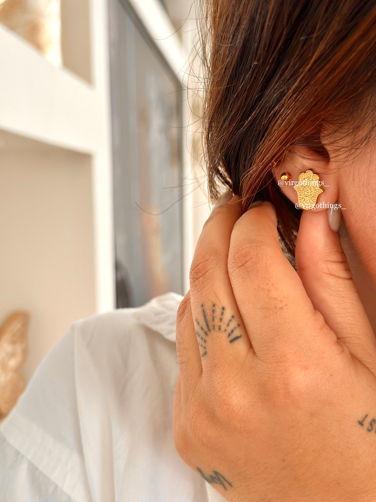 Hamsa studs