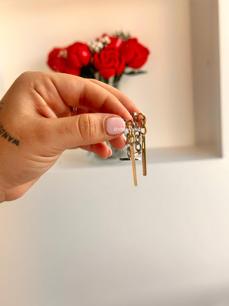 Multi chains earrings
