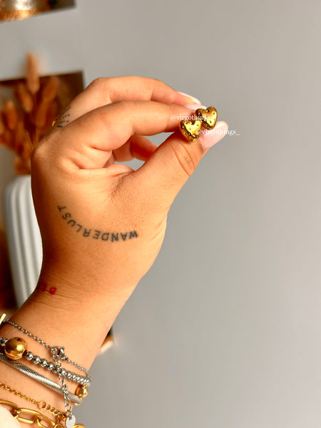 Strawberry heart studs