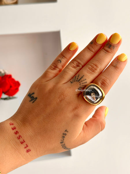 Vintage mirror ring