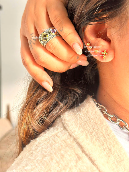 Mini cross studs