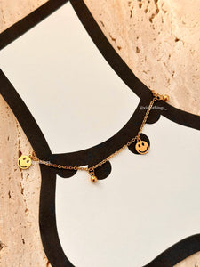 Happy face anklet bracelet