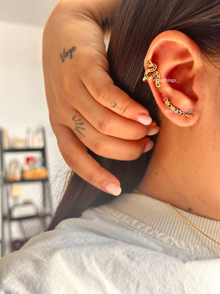 Mini ear cuff snake