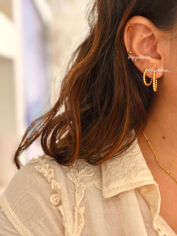 Dots hoops gold