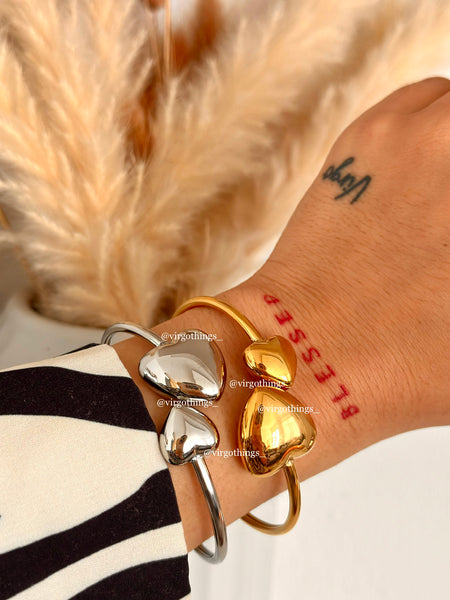 Bold heart bangle