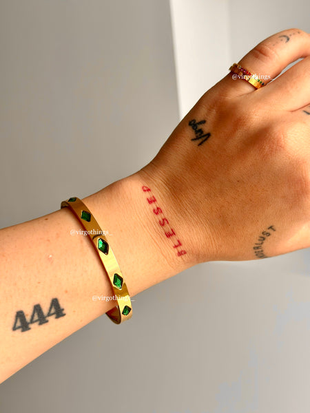 Green Spyro bangle