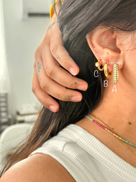 Chunky stack earring’s