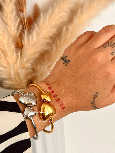 Bold heart bangle