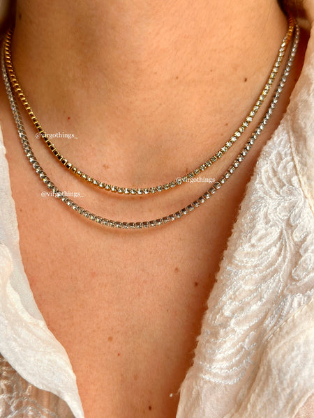 Classic tennis necklaces