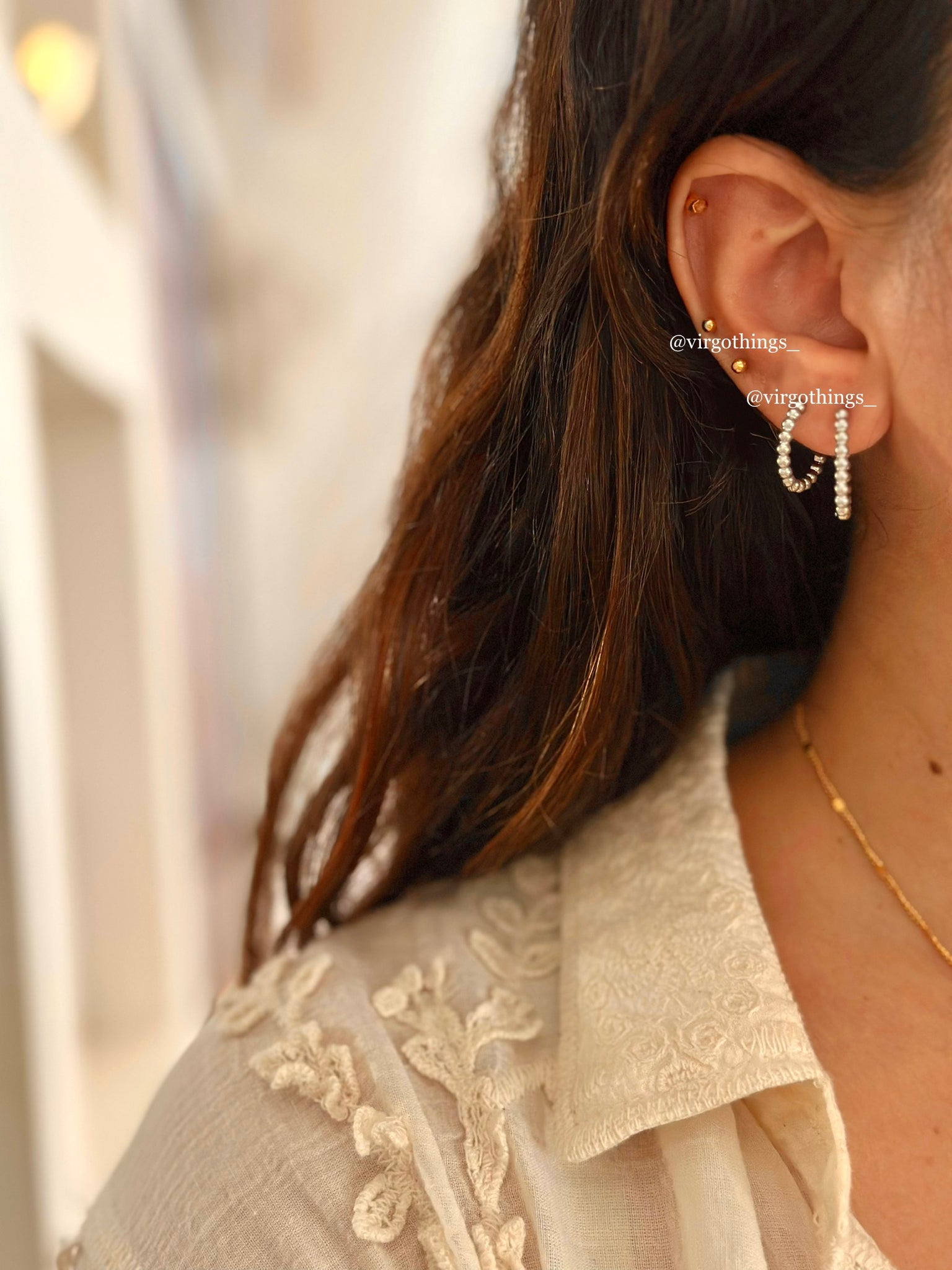 Dots hoops silver