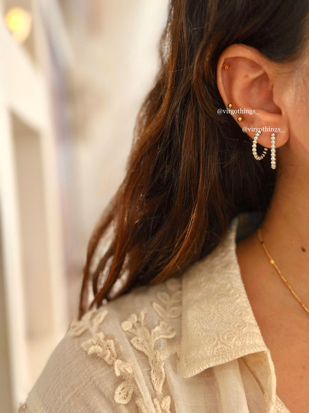 Dots hoops silver