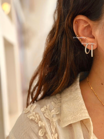 Dots hoops silver