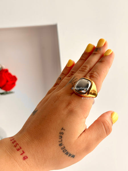 Vintage mirror ring
