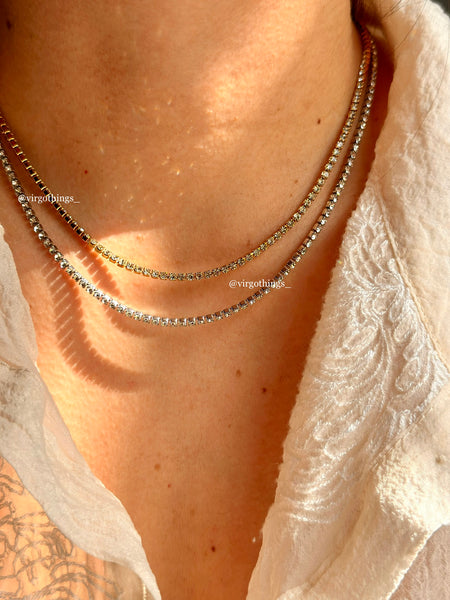 Classic tennis necklaces