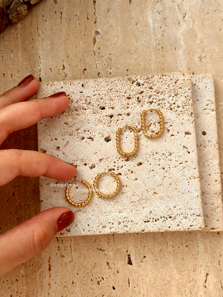 Dots hoops gold